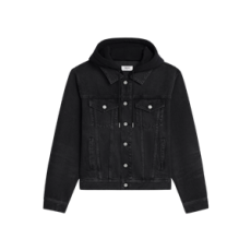 셀린느 워시 데님 트러커 자켓 빈티지 블랙