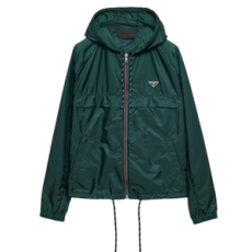 프라다 리나일론 블루종 자켓 보틀 그린