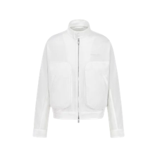 디올 봄버 재킷 화이트 코튼 개버딘 크리스찬 디올 쿠튀르 자수