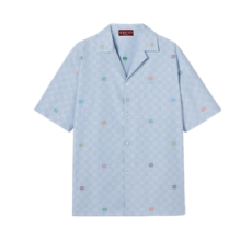 구찌 스트라이프 코튼 볼링 셔츠