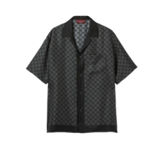 구찌 프린트 실크 트윌 볼링 셔츠