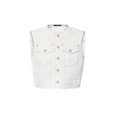 루이비통 슬리브리스 모노그램 필 쿠페 데님 재킷