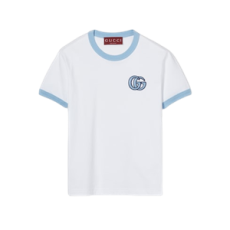 구찌 자수 코튼 저지 티셔츠