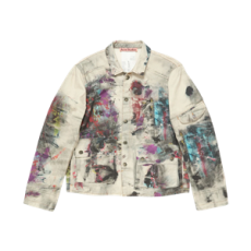 아크네 스튜디오 아크네 스튜디오 자켓 트롱프 뢰유 프린트 화이트 멀티