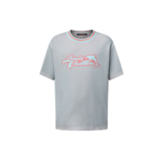 루이비통 그래픽 쇼트 슬리브드 크루넥