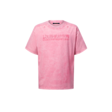 루이비통 워시드 리브드 티셔츠