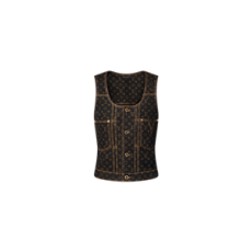 루이비통 모노그램 데님 버튼 프론트 톱