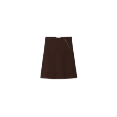 미우미우 패브릭 스티치 니트 스커트 코코아 브라운