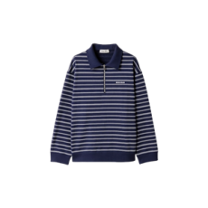 미우미우 스트라이프 지퍼 폴로 셔츠