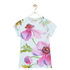 로에베 코튼 블렌드 플라워 티셔츠