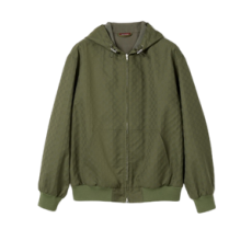 구찌 GG 코튼 립스탑 후드 재킷