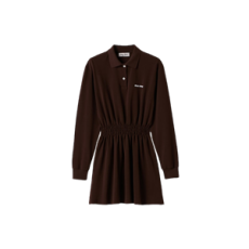 미우미우 코튼 피케 드레스 코코아 브라운