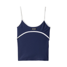 미우미우 스트레치 저지 탑 블루 화이트