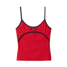 미우미우 스트레치 저지 탑 레드 블루