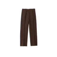 미우미우 패브릭 스티치 니트 팬츠 코코아 브라운