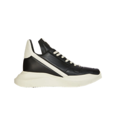 릭오웬스 리도 게스 풀 그레인 카프 레더 러너 블랙 밀크