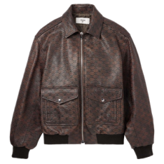 셀린느 로고 가죽 재킷