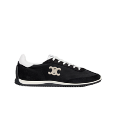 셀린느 레이서 로우 탑 스니커즈 나일론 스웨이드 카프스킨 앤 카프스킨 블랙