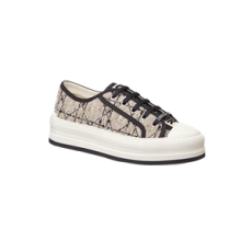 디올 Walk'n'Dior 플랫폼 스니커즈 베이지 & 블랙 까나쥬 트위드