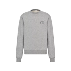 디올 CD Icon 스웨트셔츠 그레이 코튼 플리스