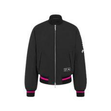 디올 DIOR AND LEWIS HAMILTON 블루종 재킷 블랙 테크니컬 패브릭