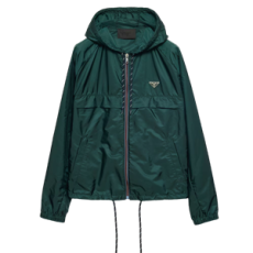 프라다 리나일론 블루종 자켓 그린