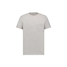 디올 디올링 티셔츠 레귤러 핏 그레이 슬럽 코튼 저지