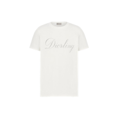 디올 디올링 티셔츠 레귤러 핏 화이트 코튼 저지