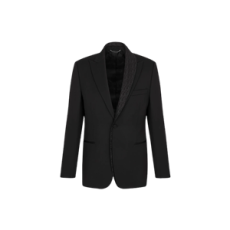 디올 재킷 & Dior Oblique 언발란스 숄 칼라 블랙 버진 울 트윌