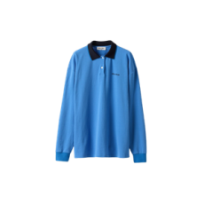 미우 미우 코튼 피케 폴로 셔츠 페리윙클 블루