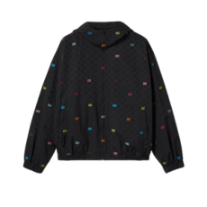 구찌 GG 코튼 립스톱 지퍼 재킷