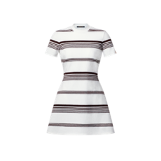 루이비통 스트라이프 니트 스케이터 드레스