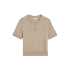 셀린느 숏 슬리브 스웨터 헤리티지 캐시미어