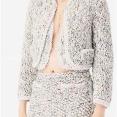 샤넬 재킷 코튼 울 멀티컬러