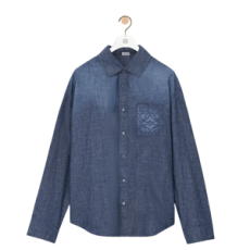 로에베 코튼 블루 셔츠