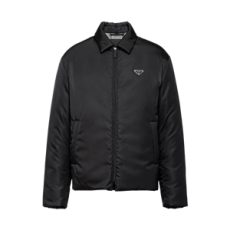 프라다 리나일론 크롭 다운 자켓 블랙