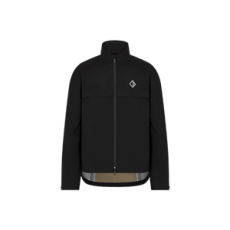 디올 CD Diamond 블루종 재킷 블랙 래미네이트 테크니컬 패브릭