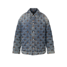 루이비통 패딩 데님 모노그램 오버셔츠