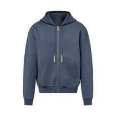 루이비통 엠브로이더드 저지 집쓰루 후드 슬레이트 그레이