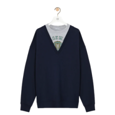 로에베 코튼 스웨트셔츠 네이비