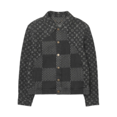 루이비통 x 니고 자이언트 다미에 웨이브 모노그램 데님 자켓 블랙