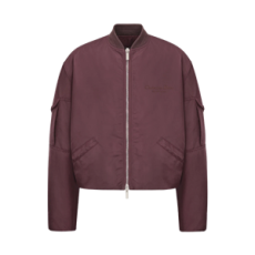 디올 테크니컬 패브릭 크리스찬 디올 꾸뛰르 봄버 자켓 버건디