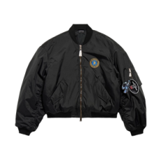 발렌시아가 봄버 자켓 라지 핏 블랙