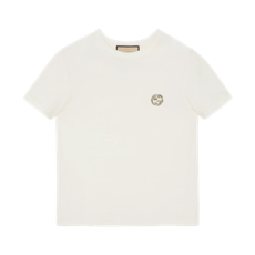 구찌 코튼 저지 티셔츠 인터로킹 G 화이트