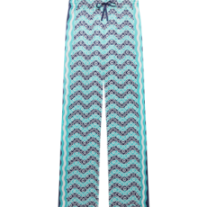 카사블랑카 모노그램 웨이브 실크 팬츠