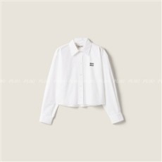 미우미우 포플린 셔츠 화이트