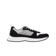 디올 B25 러너 스니커즈 블랙 스웨이드 화이트 테크니컬 메쉬 블랙 디올 오블리크 캔버스