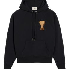 아미 로고 자수 후드티