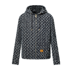 루이비통 플록드 모노그램 데님 후디