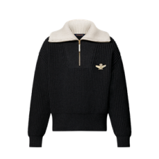 루이비통 청키 울 블렌드 하프 집 풀오버